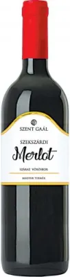 Szent Gaál Szekszárdi Merlot palackja