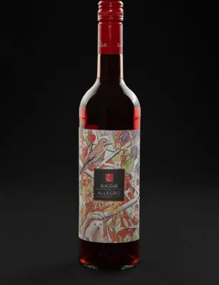 Koczor Pincészet Rosé Allegro palackja
