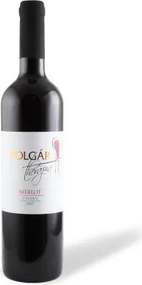 Polgár Pincészet Therápia Merlot 2017 palackja
